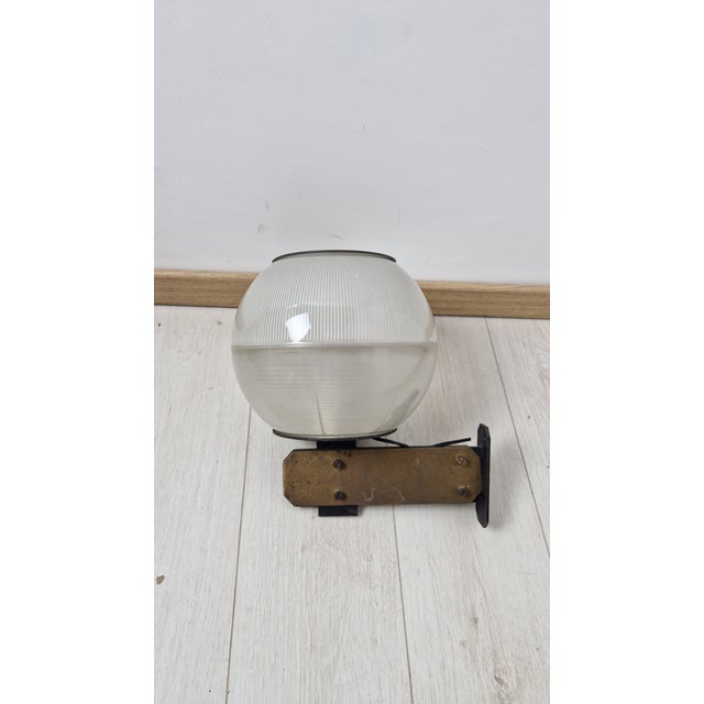 Feltre Brass Wall Lamps with Fresnel Glass for Greco, 1950s, Set of 2 For Sale - Image 13 of 18