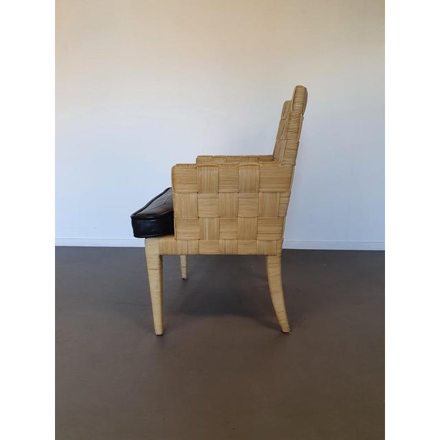 Block Island Cane Chairs with Leather Seats by John Hutton for Donghia / Set of 6 For Sale - Image 12 of 18
