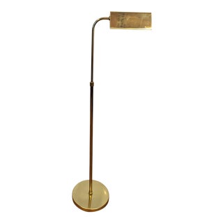 Mid-Century Modern Brass Pharmacy Floor Lamp For Sale
