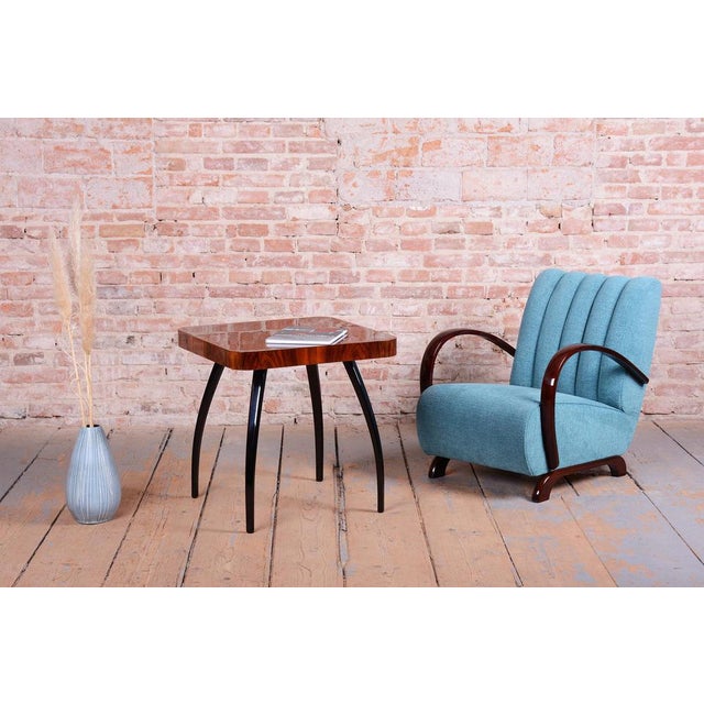 Art Deco Walnut Armchair by J. Halabala for Up Zavody, Czech, 1930s For Sale - Image 14 of 18