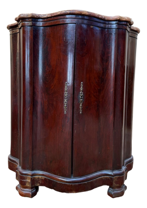 Napoleon III Curved Corner Buffet in Flamed Mahogany