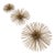 Gold Metal Starburst or "Sea Urchin" Wall Decor - Set of 3 For Sale