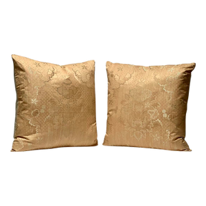 Scalamandre “Villa Lante Unito” Feather/Down Pillows - A Pair