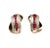 Elegant estate 14K yellow gold huggie earrings featuring 8 natural round rubies 3mm each Ã‚Â and 22 brilliant round...