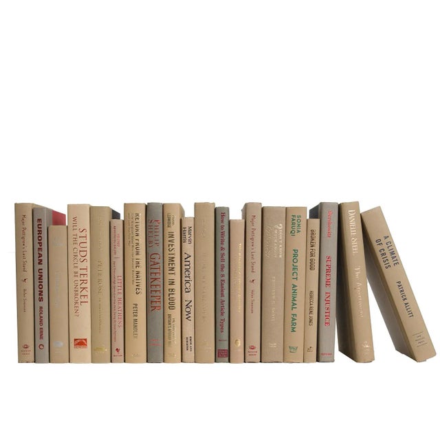 Modern Decorative Books - Driftwood Books - Tan Books By The Foot For Sale - Image 3 of 3