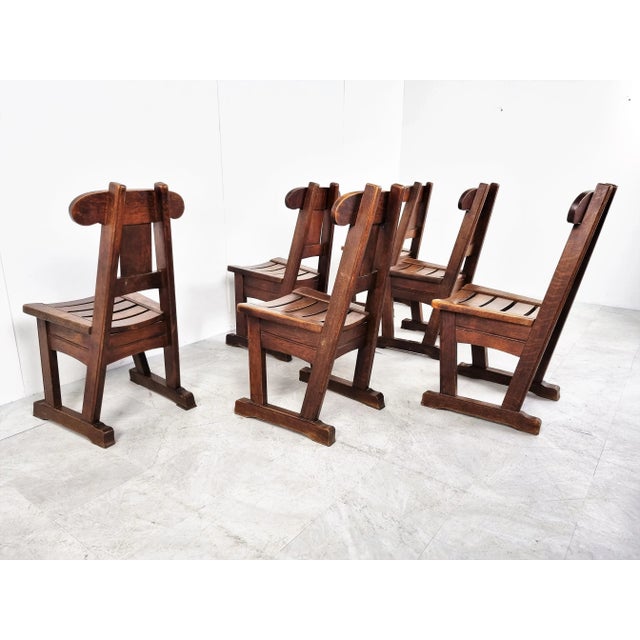 Vintage Brutalist Dining Chairs, 1960s, Set of 6 For Sale - Image 10 of 12