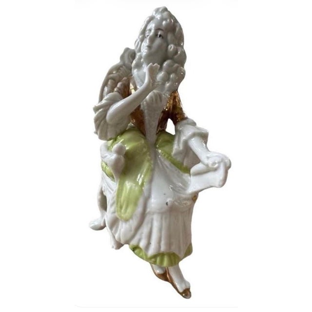 Rare Antique 1879–1886 Unger Schneider & Cie Gräfenthal Hand-Painted Porcelain Figurines – Pair For Sale - Image 6 of 12