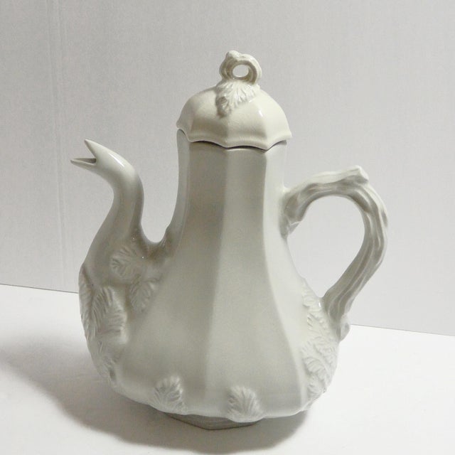 1960s Vintage Red-Cliff White Ironstone Coffee/Tea Set- 3 Pieces For Sale - Image 5 of 9