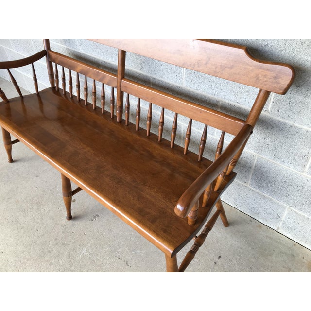 Ethan Allen Nutmeg Maple Bench Chairish