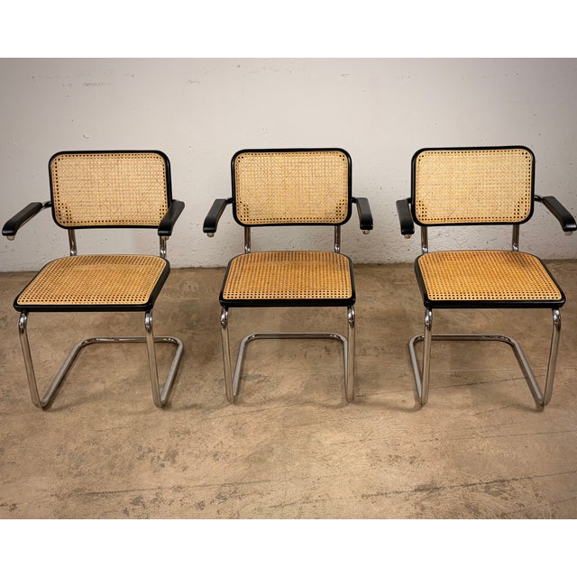 S64V Cantilever Armchair by Marcel Breuer for Thonet, Set of 3, in Very Good conditions. Designed 1920 to 1949 This piece...