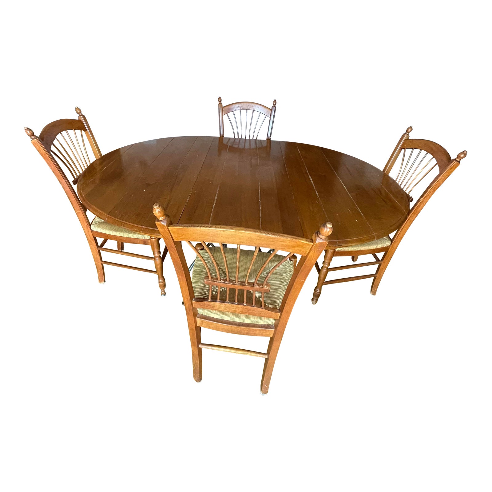 Ethan Allen’s Country Dining Table and 4 Chairs Set of 5 Chairish