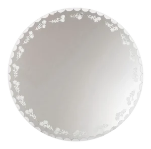 Contemporary Jiri Jelinek Sandblasted Freehand Flower Motif Mirror