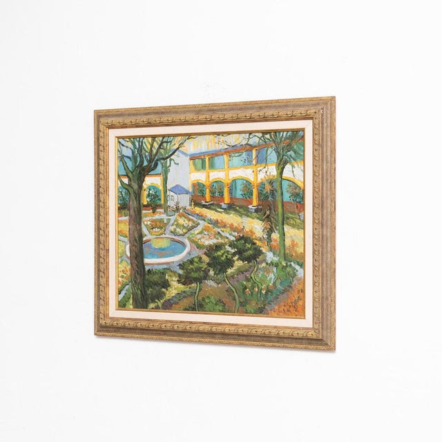 Modern After Vincent Van Gogh, Landscape, 1970, Oil Painting, Framed For Sale - Image 3 of 13