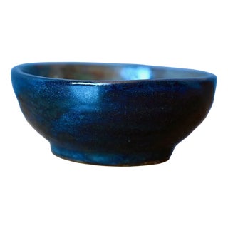 Vintage Glazed Stoneware Bowl, 1970s For Sale
