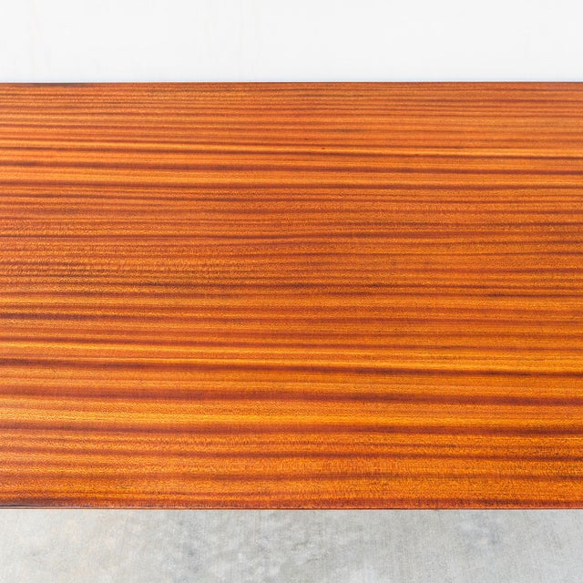 Restored Mid Century Sapele Mahogany Dining Table Attributed to d.s. Vorster of South Africa For Sale - Image 10 of 17