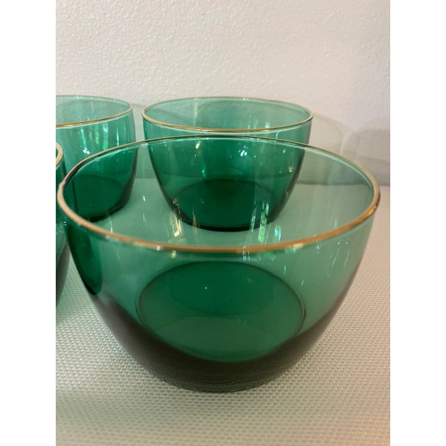 These vintage dessert bowls are the most beautiful emerald green. I love vintage glassware for this reason, the colors are...