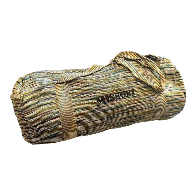 A 1990s Iconic Multicolored Tones Bowling Duffel Bag by Missoni For Sale