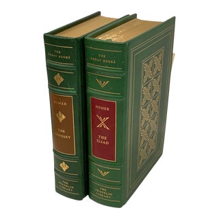 1970s The Iliad/The Odyssey by Homer, Franklin Library Book For Sale