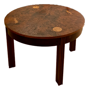 Art Deco Dining Table with Marquetry in the style of Jacques Emile Ruhlmann, 1920s