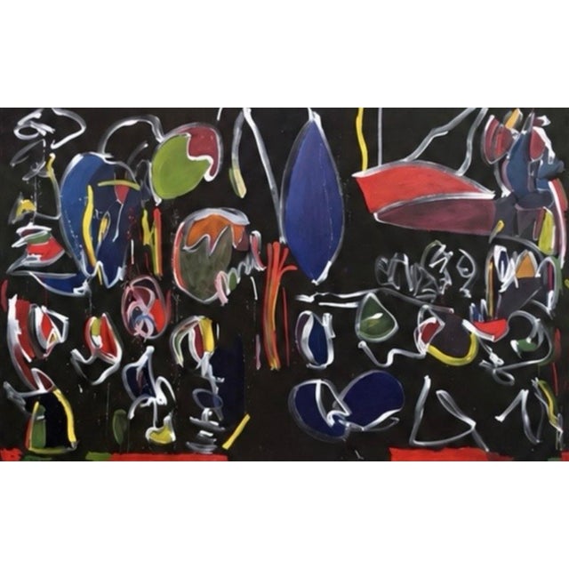 Large Impressive Abstract Painting in Acrylic by Artist Marjorie Schlossman, 6 Ft. X 10 Ft. For Sale - Image 13 of 13