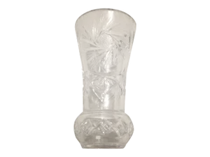 Vintage Corset Vase Crystal Lead Cut Glass