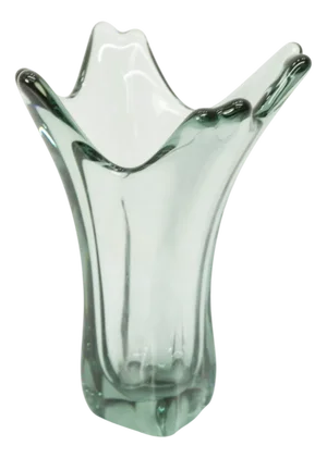 Transparent Green Murano Glass Vase, 1960s