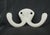 Pair of Vintage European White Ceramic Wall Hooks For Sale - Image 4 of 12