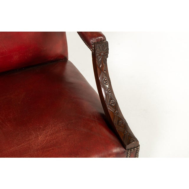 Wood 18th Century English Mahogany Gainsborough Chair For Sale - Image 7 of 10