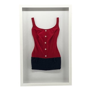 Cute Vintage Swimsuit Framed - Beach Wall Decore For Sale