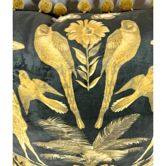20" Square Decorative Throw Pillow With a Stunning Safari Animal Print of Giraffes, Leopards, Birds and Lizards- Made in the U K For Sale In Dallas - Image 6 of 12