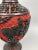 Paint Mid 20th Century Vase in Cinnabar Lacquer & Red and Black Brass, China For Sale - Image 7 of 13