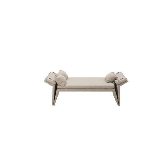 Contemporary White Linen Daybed II by Javier Gomez For Sale - Image 3 of 4