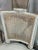 1980s Set of 5 French Louis XVI Style Caned Dining Chairs in Distressed Finish For Sale - Image 4 of 18