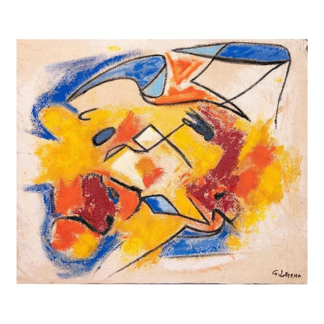 Giorgio Lo Fermo - Red Flame - Oil Painting - 2020 For Sale