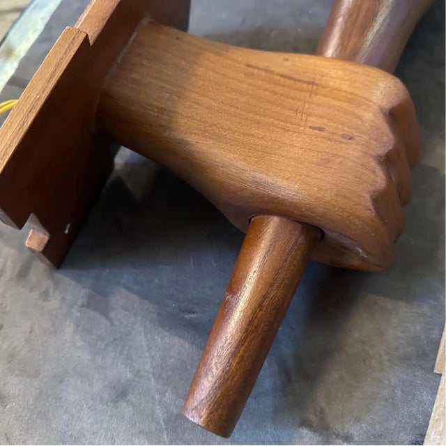 Wood Set of Two 1940s Art Deco Wood and Glass Italian Wall Sconces For Sale - Image 7 of 12