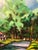 Green 1960s Colorful Mid Century Street Scene - Unsigned For Sale - Image 8 of 13