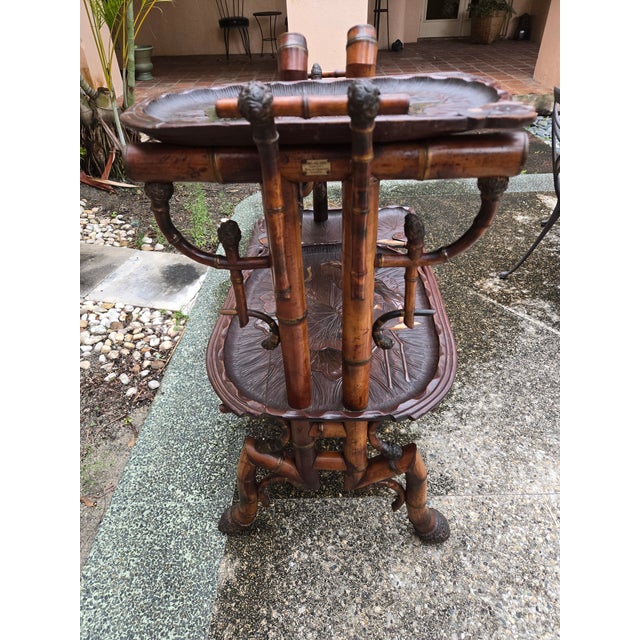 Mid 19th Century Rare Signed Perret Et Fils Et Vibert Japonisme Aesthetic Movement Biomorphic Tea Table For Sale - Image 10 of 14