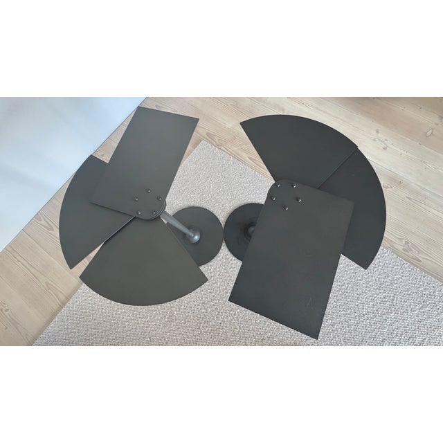 Fan-Shaped Side Tables by Pierre Chareau for Ecart International, 1990, Set of 2 For Sale - Image 11 of 11