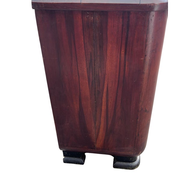 Antique Inlaid Buffet Sideboard W Rare Locking Drawer Mechanism For Sale - Image 9 of 18