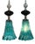Glass Art Glass Aqua Black Pendant Light For Sale - Image 7 of 18