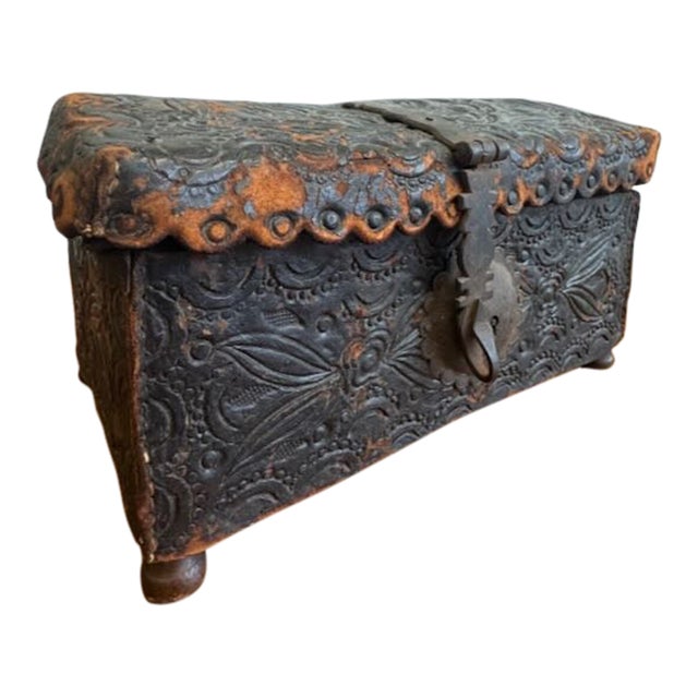 Antique Spanish "Petaca" Coffer Box For Sale