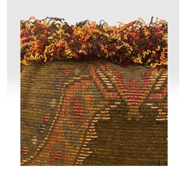 Tapestry Pillows With Moss Fringe For Sale In Dallas - Image 6 of 6