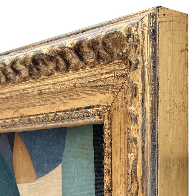 Contemporary "Be Jeweled" Abstract Oil Painting in Vintage Gold Frame For Sale In New York - Image 6 of 6