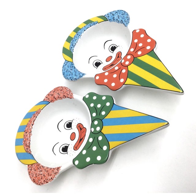 1980s Vintage Italy Adriagel Ice Cream Cup Ceramic Bowl Kids 50s Style For Sale - Image 5 of 6