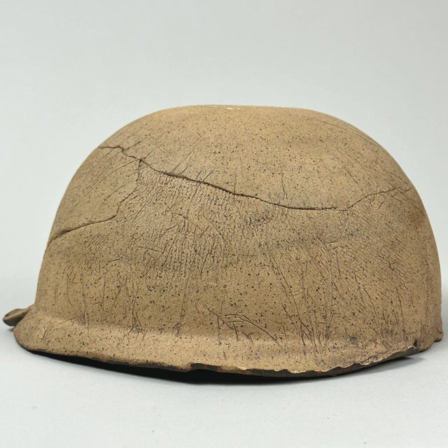 Vintage Brutalist Organic Rim Drip Glazed Interior Stoneware Bowl For Sale In Philadelphia - Image 6 of 9