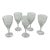 Set of Vintage Wine Glasses With Swirled Stems For Sale