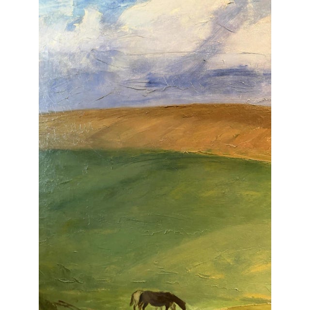 Axel Johannes Ulmer, Landscape with Horses, Oil Painting on Canvas For Sale - Image 7 of 13