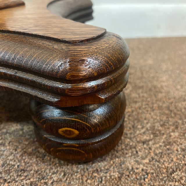 Brown Antique Mission Oak 1800's Coat Rack Coat Tree For Sale - Image 8 of 11