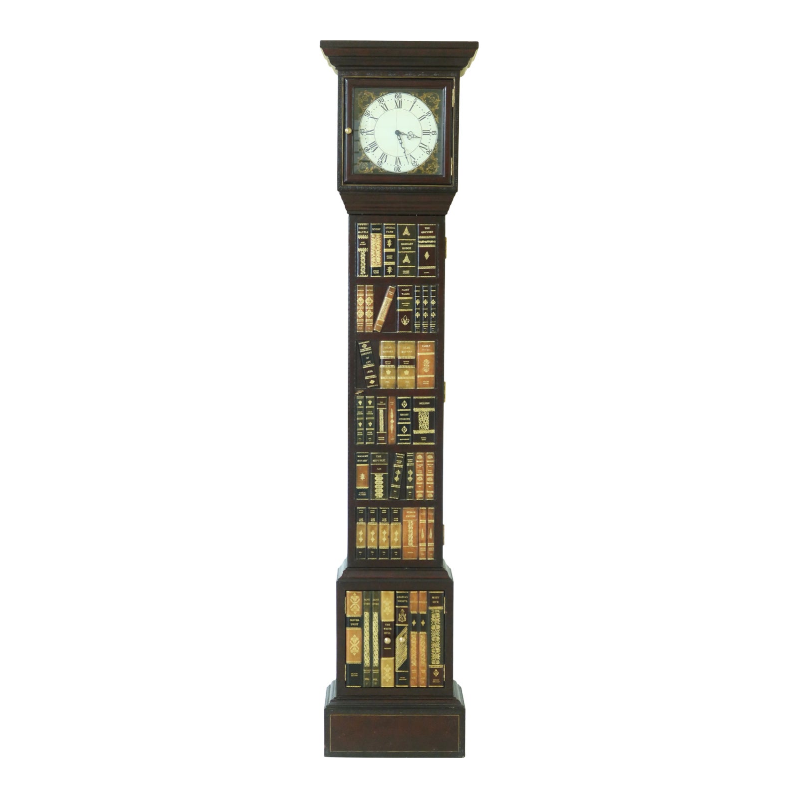 Maitland Smith Bookspline Leather Grandfather Clock Chairish