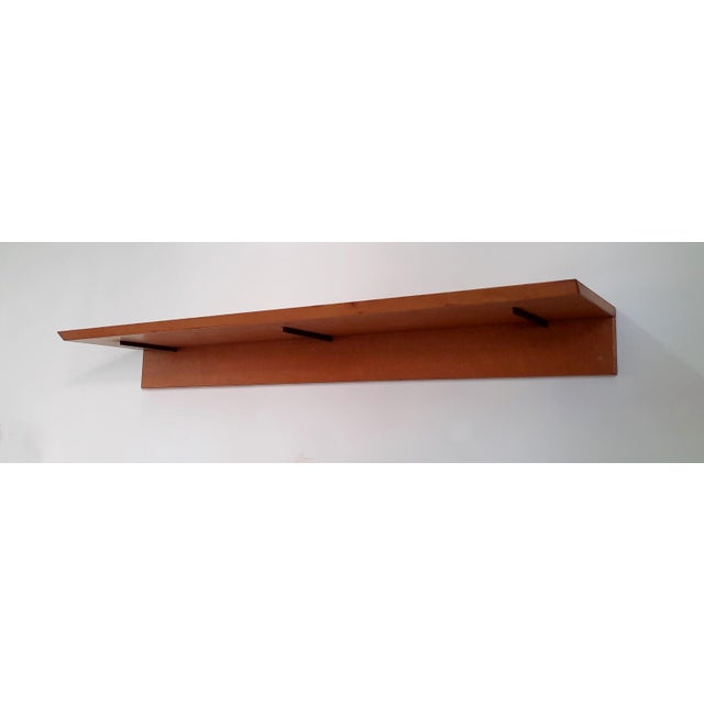 Brown Wooden Wall Shelf by Giovanni Offredi for Saporiti Italia, 1980s For Sale - Image 8 of 8